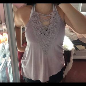 American eagle blush pink tank top